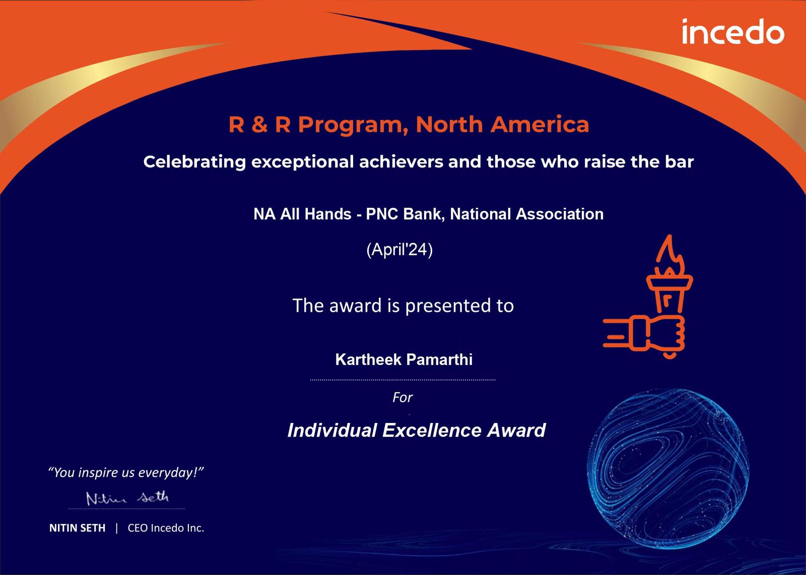 Incedo Award