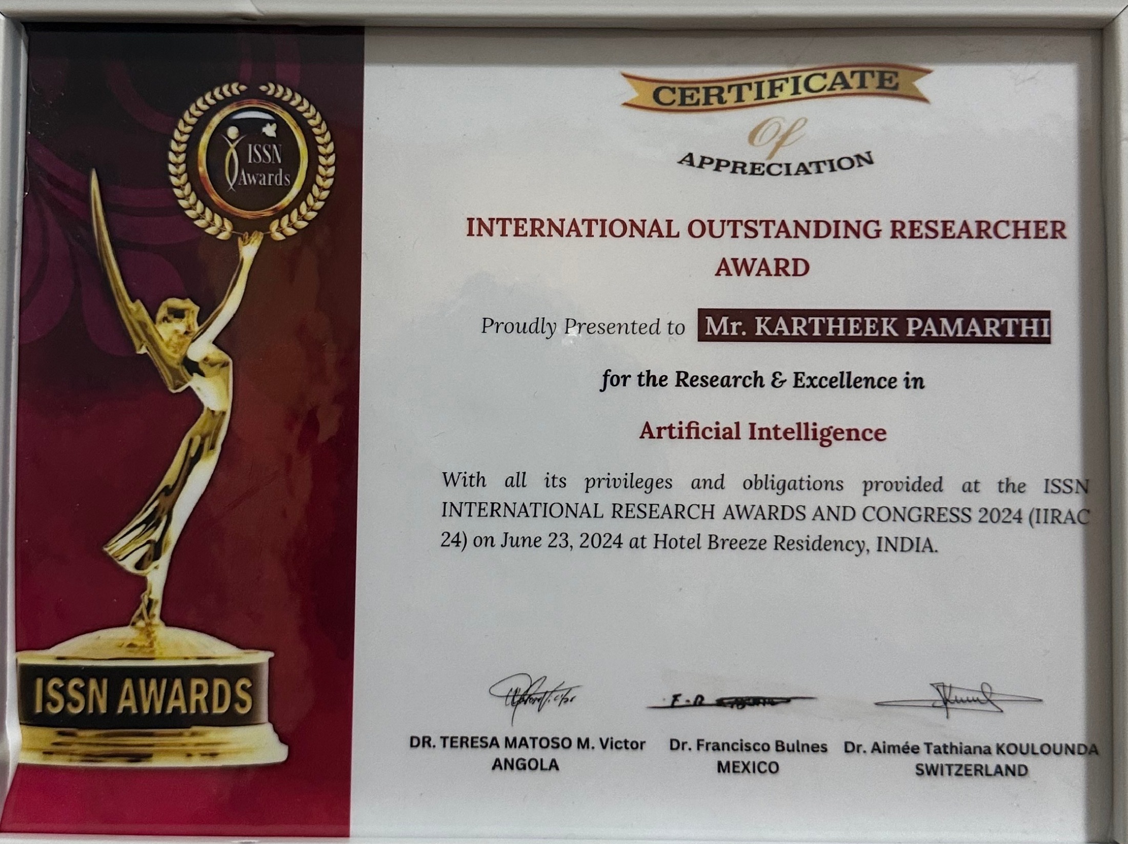 ISSN Award