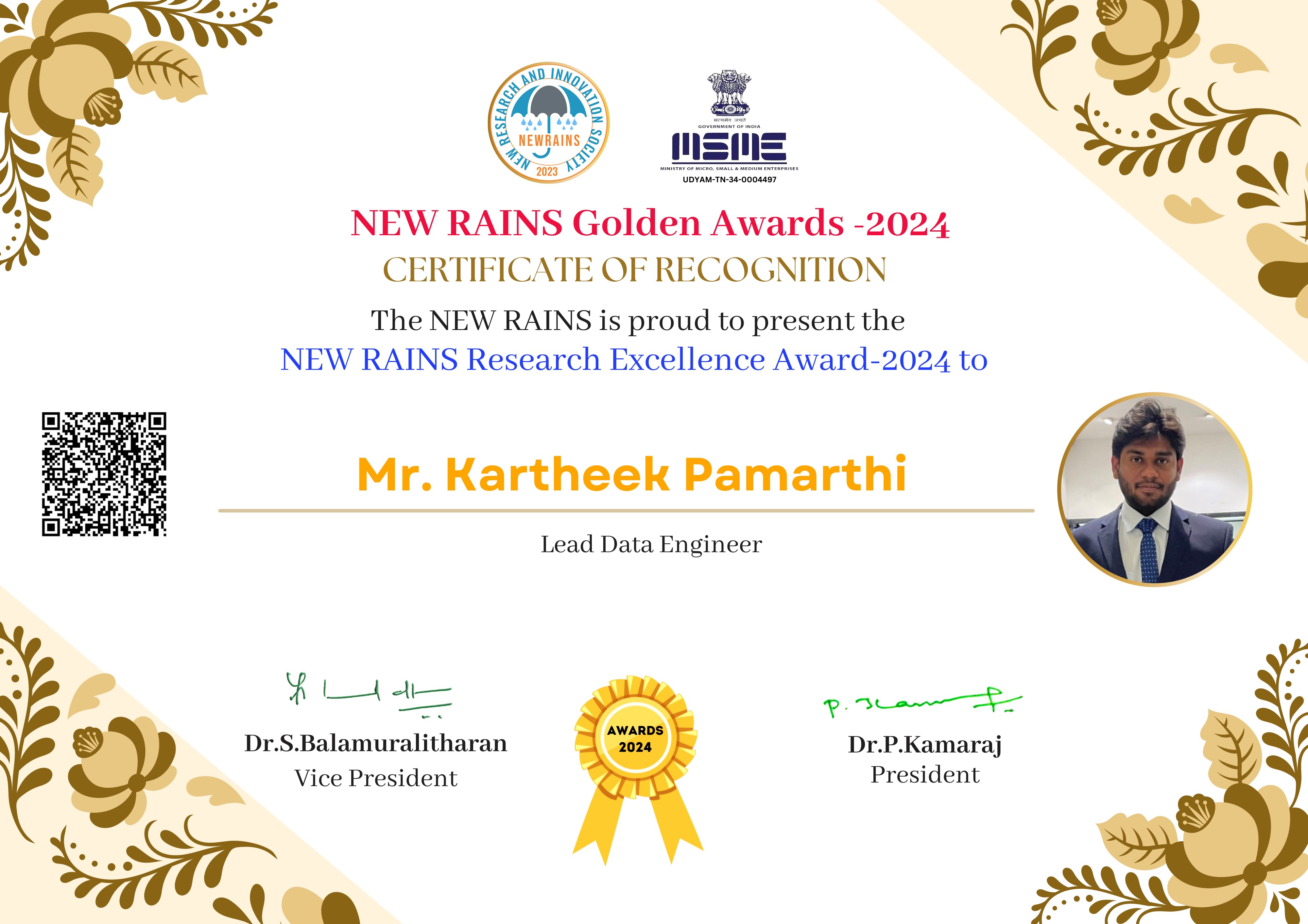 NEW RAINS Award
